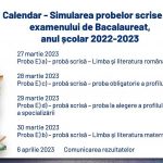 Calendarul simulărilor pentru examenul de bacalaureat