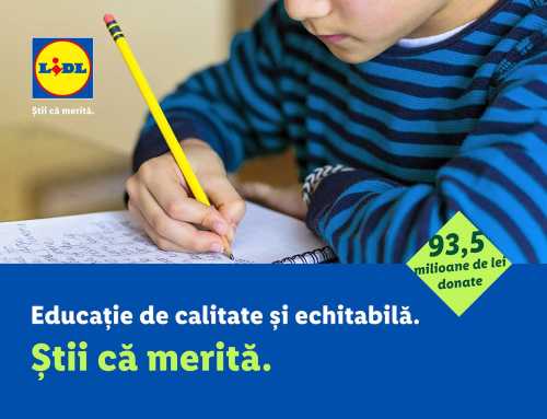 Donații făcute de Lidl România pentru 320.000 de copii și cadre didactice  