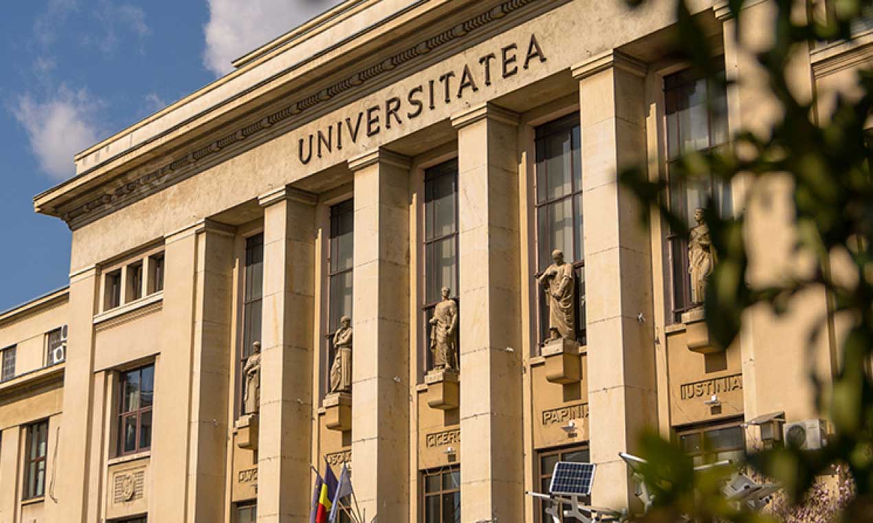 Harta prezenței internaționale a cercetătorilor de la Universitatea din București   